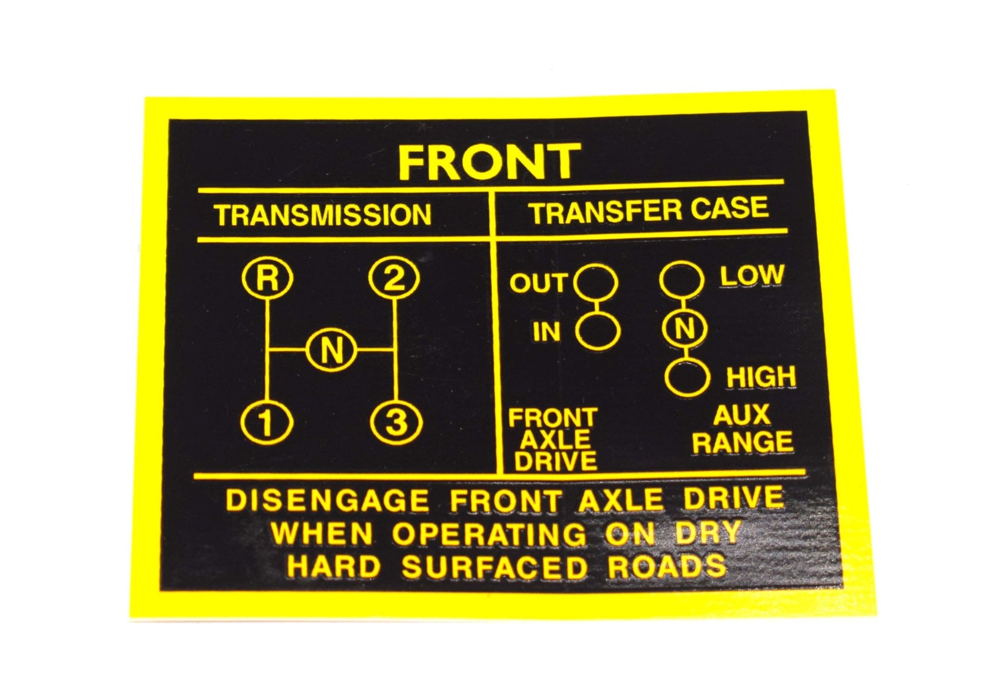 Decal, Transmission & Transfer Case Shifting Pattern, 1941-1971, Willys and Jeep - The JeepsterMan